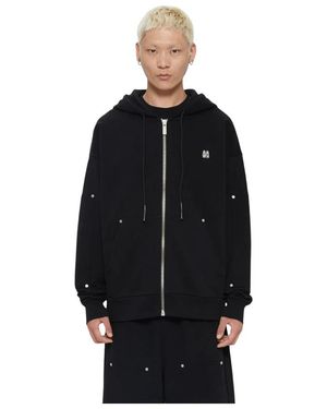 44 Label Group Monk Zip Through Hoodie - Schwarz