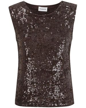 P.A.R.O.S.H. Sleeveless Tops - Brown