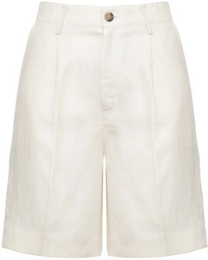 Woolrich Korte Broeken ,Linnen Lyocell Linen Shorts - Wit