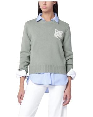 Maison Kitsuné Round-Neck Knitwear - Grijs