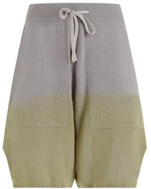 Moncler Loose Fit Cashmere Shorts - Grey