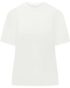 Ami Paris Classic Fit T-Shirt Met Ronde Hals - Wit