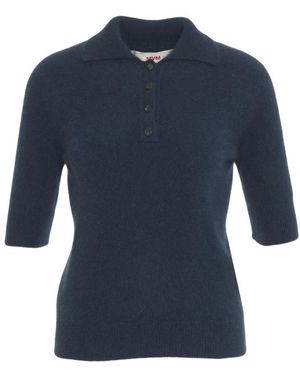 MVMT Luxe Raccoon Gebreide Polo - Blauw