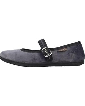 Victoria Schoenen ,Grijs ,Oda Mercedes Terciopelo - Blauw