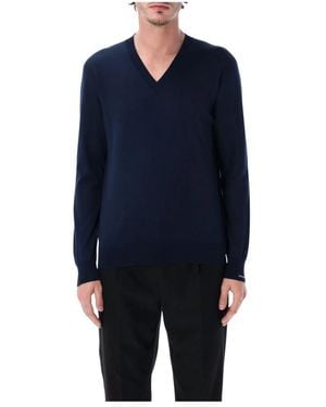Prada V-Neck Knitwear - Blue