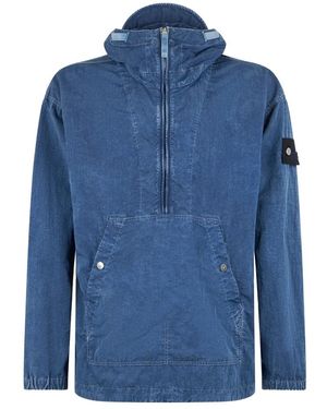Stone Island Denimjack Met Rits - Blauw