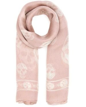 McQueen Silky Scarves - Pink