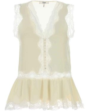 Chloé Sleeveless Tops - White
