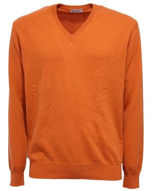 Kangra V-Neck Knitwear - Orange