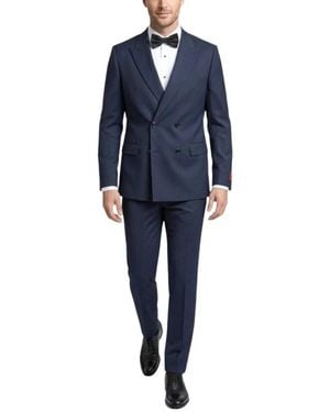 HUGO Double Breasted Suits - Bleu