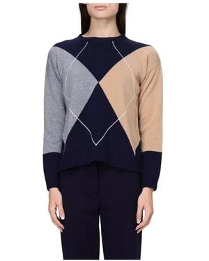 Kangra Truien & Vesten ,Veelkleurig ,Trui Met Ronde Hals - Blauw