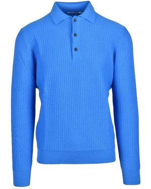 Kangra Polo Aus Strick - Blau