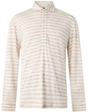 Fedeli Five Ml Langarm Poloshirt - Weiß