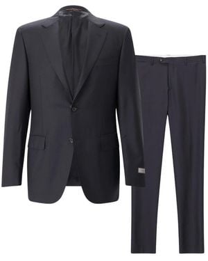 Canali Single Breasted Suits - Blu