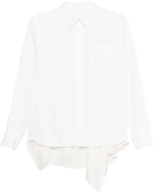 Sacai Overhemden ,Wit ,Katoen Shirts