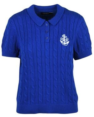 Ralph Lauren Polo Shirt Van Gebreide Stof - Blauw