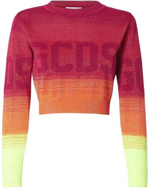 Gcds Round-Neck Knitwear - Red