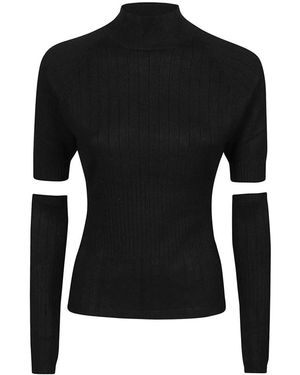 hinnominate Truien & Vesten ,Zwart ,Polyester Turtle Neck Trui