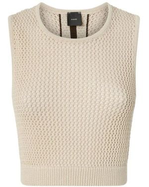Pinko Sleeveless Tops - Natural