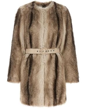 Twinset Faux Fur & Shearling Jackets - Marrón