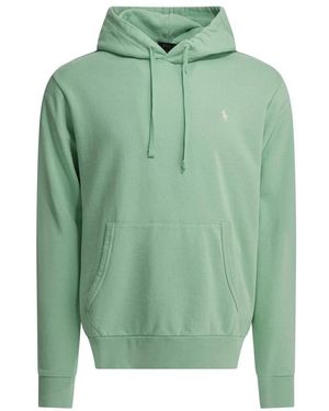 Polo Ralph Lauren Hoodies & Sweatvesten ,Groen ,Katoen Loopback Fleece Hoodie