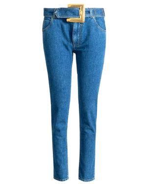 Balmain Denim Jeans Met Riem - Blauw