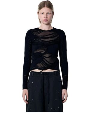 MM6 by Maison Margiela Long Sleeve Tops - Blue