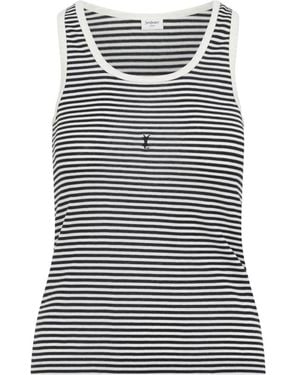Saint Laurent Sleeveless Tops - Blue