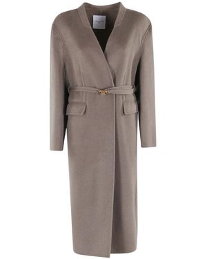 Isabelle Blanche Belted Coats - Marrone