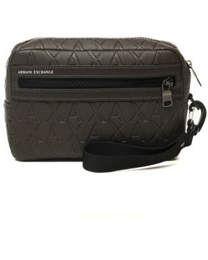 ARMANI EXCHANGE Tassen ,Bruin ,Polyester Liam Wash Bag - Zwart