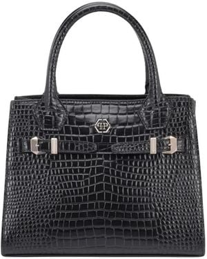 Philipp Plein Small Shopper Bag Cocco - Schwarz