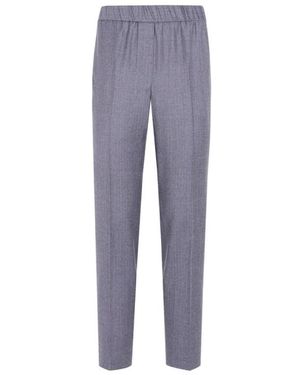 Peserico Broeken ,Grijs ,Katoen Pantaloni A Righe Sottili - Blauw
