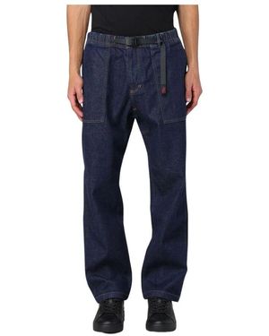Gramicci Blaue Tapered Denim Jeans
