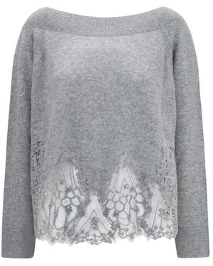 Ermanno Scervino Round-Neck Knitwear - Gris