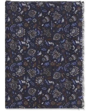 Kiton Silky Scarves - Azul
