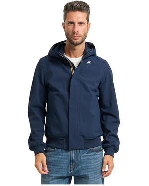K-Way Jassen ,Blauw ,Polyester Joachim Bonded Jas