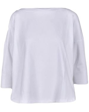 Wild Cashmere Overhemden ,Wit ,Kasjmier Zacht T-Shirt Van Kasjmiermix