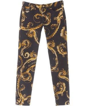 Versace Jeans Couture Slim-Fit Trousers - Negro