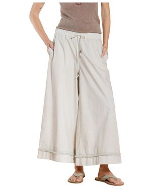 Mason's Wide Trousers - Natural