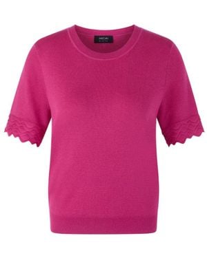 Marc Cain Kurzarm Pullover Aus Feinstrick - Lila