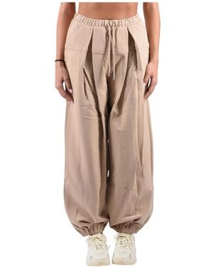 Sportmax Broeken ,Katoen Wijde Broek - Bruin