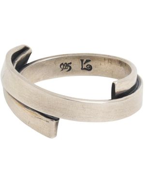 Werkstatt:münchen Accessoires ,Grijs ,Ring Folded - Metallic