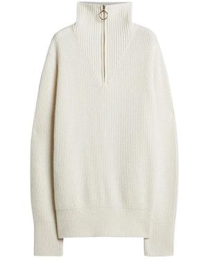 forte_forte Myknitpure Rollkragenpullover - Weiß