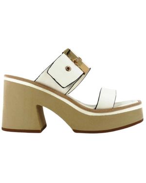 Elvio Zanon Leather Mule - Weiß