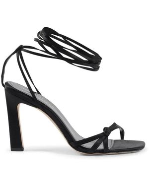 Dee Ocleppo Schoenen ,Zwart ,Stijlvolle Enkelwikkel Hak Sandalen