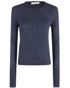 Tela Round-Neck Knitwear - Blu