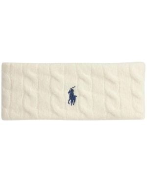 Ralph Lauren Accessoires ,Wit ,Kabelgebreide Hoofdband - Naturel
