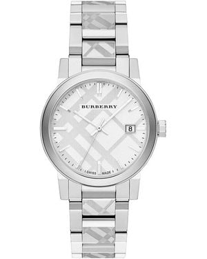 Burberry Accessoires ,Grijs ,Bu 9037 The City Watch - Metallic