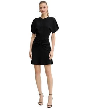Victoria Beckham Kleedjes ,Zwart ,Bela Ruched Mini Jurk