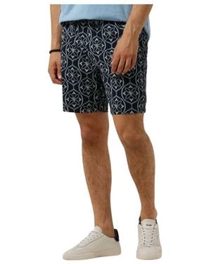 Pure Path Herren Shorts Mit All-Over-Print Und Kordeln - Blau